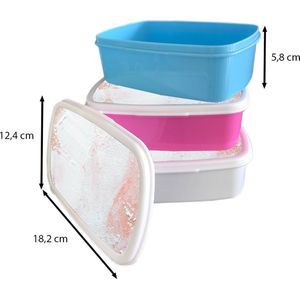 Broodtrommel Wit - Lunchbox - Brooddoos - Verf - Abstract - Design - 18x12x6 cm - Volwassenen