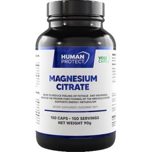 Human Protect - Magnesium Citrate - 150 caps - 150 doseringen - Magnesium - Magnesium Citraat