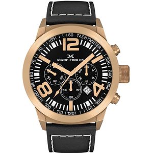 Marc Coblen XL Chronograaf Horloge met Verwisselbare Lunette en Horlogeband - MC45R2 Rosegoud - 45mm