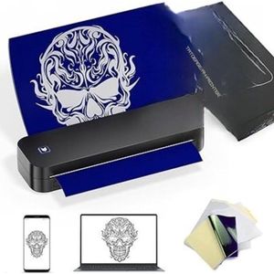 Luxe Tattoo Stencil Printer – Thermische Printer – Tattoo Printer – 5 Maten Papierondersteuning – Efficiënt – Hoge Resolutie – HD – Zwart