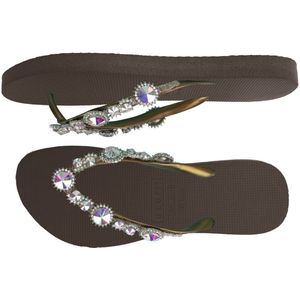 Uzurii Chrystal Marilyn Dames Slippers Coffee | Bruin | Kunststof | Maat 37/38 | 18.253.03