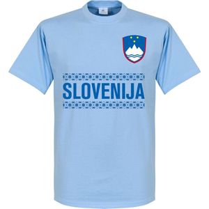 Slovenië Team T-Shirt - Licht Blauw - XXL