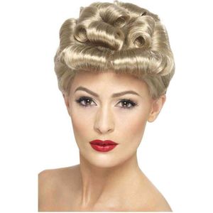 Korte blonde vintage pruik voor vrouwen - Verkleedpruik - One size