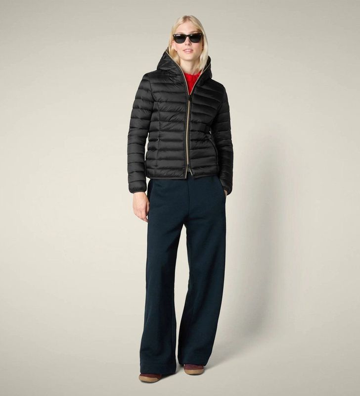 Save The Duckvoor vrouwen. D33620W-IRIS21 Jas Alexis zwart (XS), Casual, Nylon