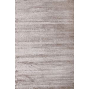 Tapijtenloods Enjoy Effen Velvet Vloerkleed Beige Laagpolig- 80x150 CM