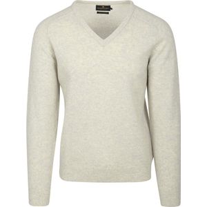 Steppin' Out Trui V-hals Lamswol Greige - Maat L - Heren
