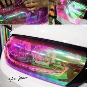 Mrs. Jones Auto koplampfolie zelfklevende vinyl folie 305 x 1219 cm kameleon rood - bescherming - styling .