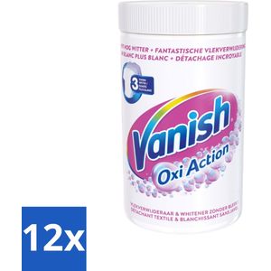 Vanish Oxi Action - Vlekkenverwijderaar Poeder - Zonder Bleek - Witte Was - 1.5 Kg - Voordeelverpakking - 12 stuks