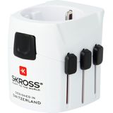 SKROSS - Wereldreisadapter met randaarde stekker - zonder Schuko stekker (zonder Zwitserland & Italië) 6300 mA