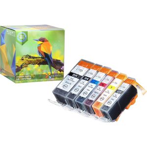 Ink Hero - 6 Pack met grijs - Inktcartridge / Alternatief voor de Canon CLI-526, PGI-525, PIXMA MG6150, MG6250, MG8150, MG8250