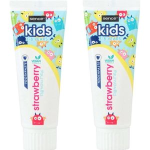Sence Tandpasta Kids Aardbei - 2 x 75 ml
