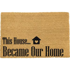 MadDeco - kokos deurmat - This house became our home - duurzaam gemaakt in europa - 60 x 40 cm