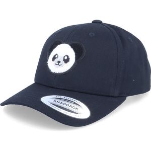 Hatstore- Kids Panda Chenille Patch Black Adjustable - Kiddo Cap Cap