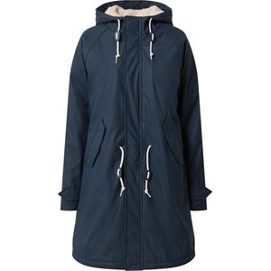 Donkerblauwe Friese Tidaholm parka met off white teddy voering van Derbe M