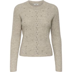 JDY - JDYELLA LIFE - Gebreide Pullover - Dames - O-hals - Lange Mouwen - Glitterdetail