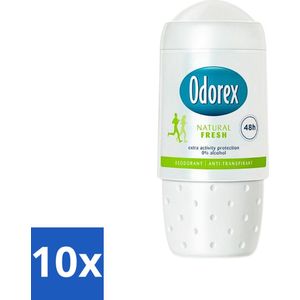Odorex - Natuurlijk Fris - Deodorant Roller - 50 ml - Bulkverpakking - 10 stuks