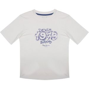 Pepe Jeans Nelton T-shirt Met Korte Mouwen Wit 10 Years Jongens