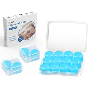 Herbruikbare siliconen oordopjes voor slapen en zwemmen - 8 paar met 27 dB ruisonderdrukking