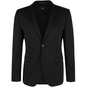 s.Oliver BLACK LABEL - Colbert - Zwart - Wasbaar - Slim Fit
