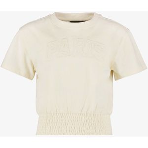 TwoDay meisjes T-shirt met elastiek wit - Maat 134/140