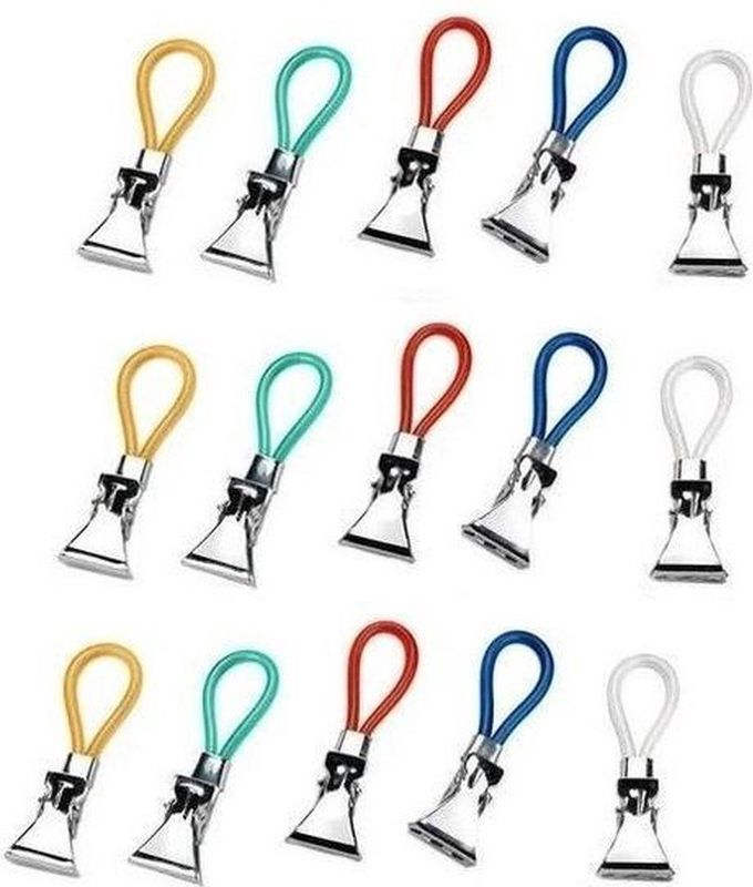 ***15x Handdoekhaakjes - Ophanghaakjes - Handdoekklemmetjes - Klemmetjes - Theedoek - ophangen van handdoeken, theedoeken enz - van Heble® *