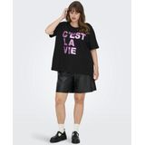 Carriri - T-shirts - O-hals - Bedrukt Detail - Strass Steentjes - Pailletten Detail