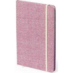 Notitieboek A5 - Notitieboekje - Notitieblok - Schrift - Duurzaam - Hardcover - Gerecycled katoen - rood