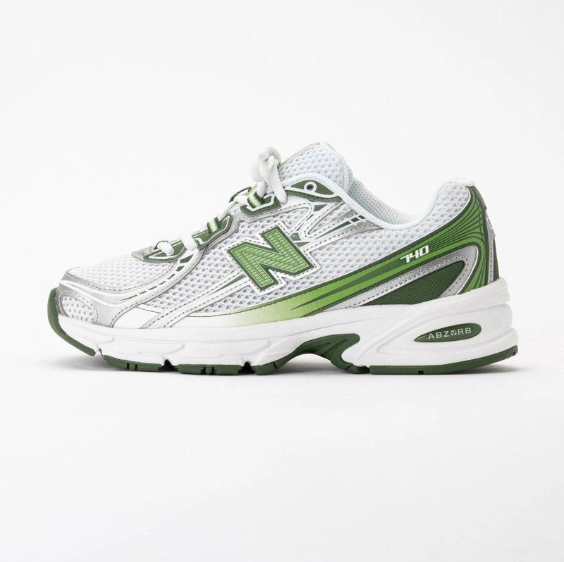 New Balance 740 - Unisex - White Alpine Green - Maat EU 36