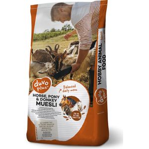 Duvoplus - Buitenvogelvoer - Neerhofdieren - Paard, Pony & Ezel Muesli 18kg - 1st