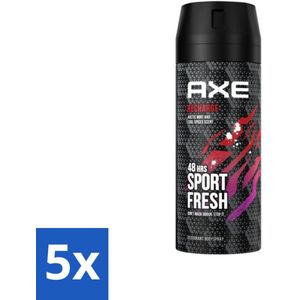 5 x Axe - Deodorant Bodyspray - 48hrs Sport Fresh - Recharge - Arctic Mint & Cool Spices - 150 ml - Langdurige Geur - Ice Chill - Mannen Deodorant