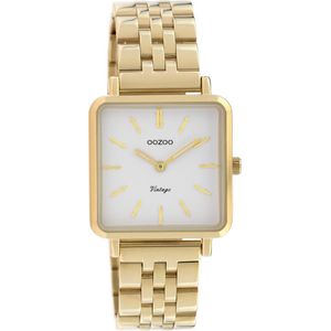 OOZOO Vintage series - goudkleurige horloge met goudkleurige roestvrijstalen armband - C9955 - Ø29
