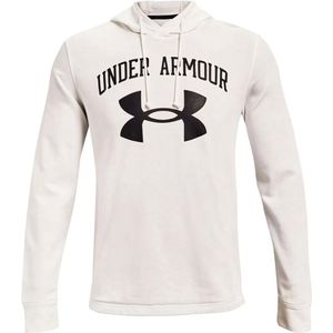 Under Armour RIVAL TERRY BIG LOGO HD-Onyx Wit/Zwart maat: XXL heren