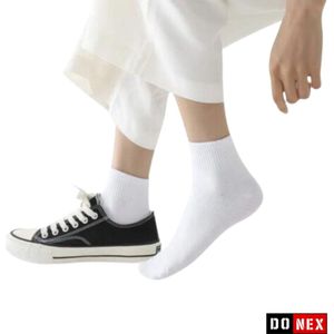 6 Paar Donex quarter sneakersokken - Katoen - Wit - Maat 39-42