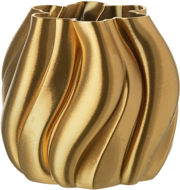 J-Line - Vaas - Goudkleurig - 3D Geprint Porselein