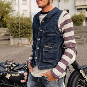 HolyFreedom Gilet Blauw Denim Vest - Maat L - Jas