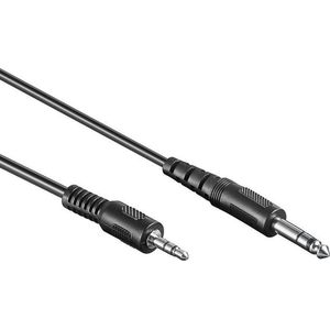 6,35mm Jack - 3,5mm Jack stereo audio kabel - 5 meter