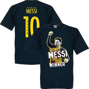 Messi 5 Times Ballon D'Or Winner T-Shirt - XXXL