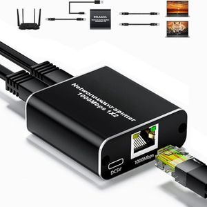 Internet Splitter - Netwerk Switch - RJ45 - USB Powered