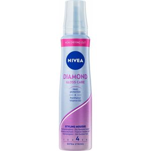 NIVEA Haarmousse Diamond Gloss - 3 x 150 ml - Voordeelverpakking