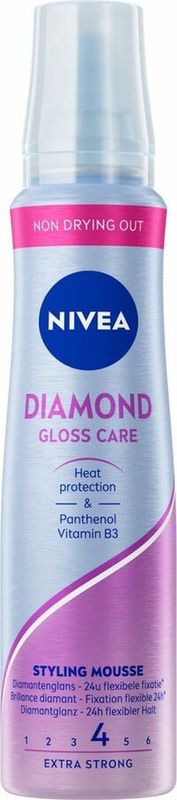 NIVEA Haarmousse Diamond Gloss - 3 x 150 ml - Voordeelverpakking