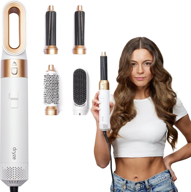 Dryze - Airstyler - Crème - 5 in 1 - Föhnborstel - Haarstyler