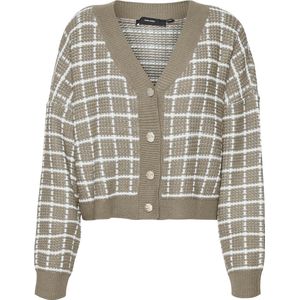 VERO MODA VMKIA LS V-NECK CROP CARDIGAN CO BOO Dames Vest - Maat XS