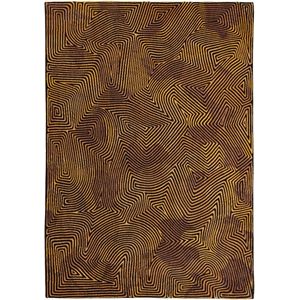 Vloerkleed Louis de Poortere Coral Meditation 9227 Black Gold Vloerkleed - 200x280  -  -  Tapijt -  -