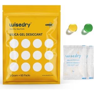 Vochtabsorberende Silica Gel Sachets met Oranje Parels - 60 Stuks van 5 Gram voor Voeding en Droogmiddel