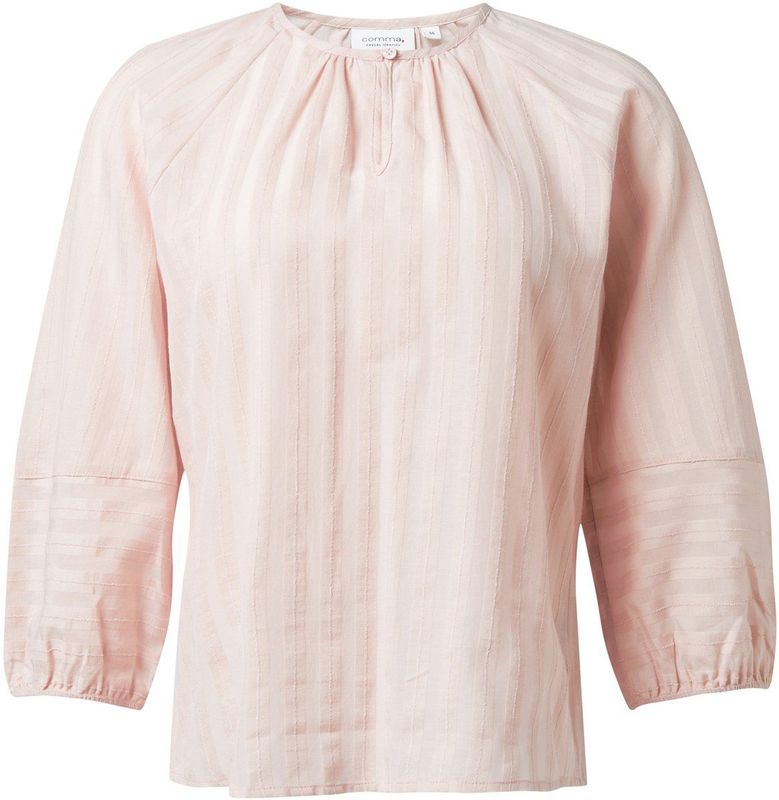 comma - Blouse - Gestreept - Tuniekstijl - 3/4 Mouwen