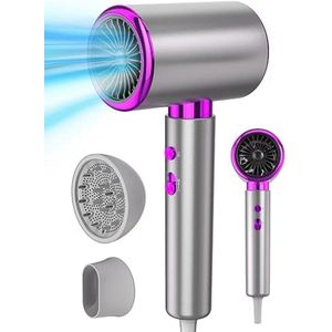 Ionische Föhn 2400W Professionele Haardroger met Diffuser en Concentrator - 3 Temperatuurstanden en 2 Snelheden - Oververhittingsbeveiliging - Geschikt voor alle Haartypes - Reisvriendelijk Ontwerp