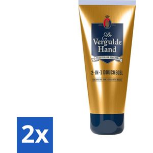 2 x De Vergulde Hand - Shower Gel - 2 in 1 - 200 ml - Douchegel - 2-in-1 - Verfrissende Geur - Huidverzorging - Hydraterend