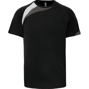 ProAct - Herensportshirt - Zwart/Wit/Grijs - Korte Mouwen