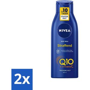 2 x Nivea - Q10 Energy+ Body Milk - Huid Versterkende - 400 ml - NIVEA Q10 - Bodylotion - Huidversterkend - Elasticiteit - Hydratatie