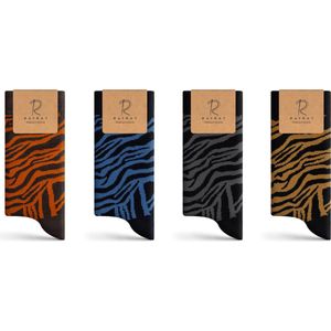 Rafray Socks Zebra Sokken Gift box - Premium Katoen - 4 paar - Maat 36-40